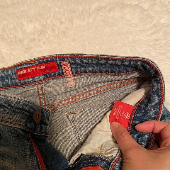 BIG STAR Light Blue Wash Bootcut Jeans 26 - Picture 9 of 9